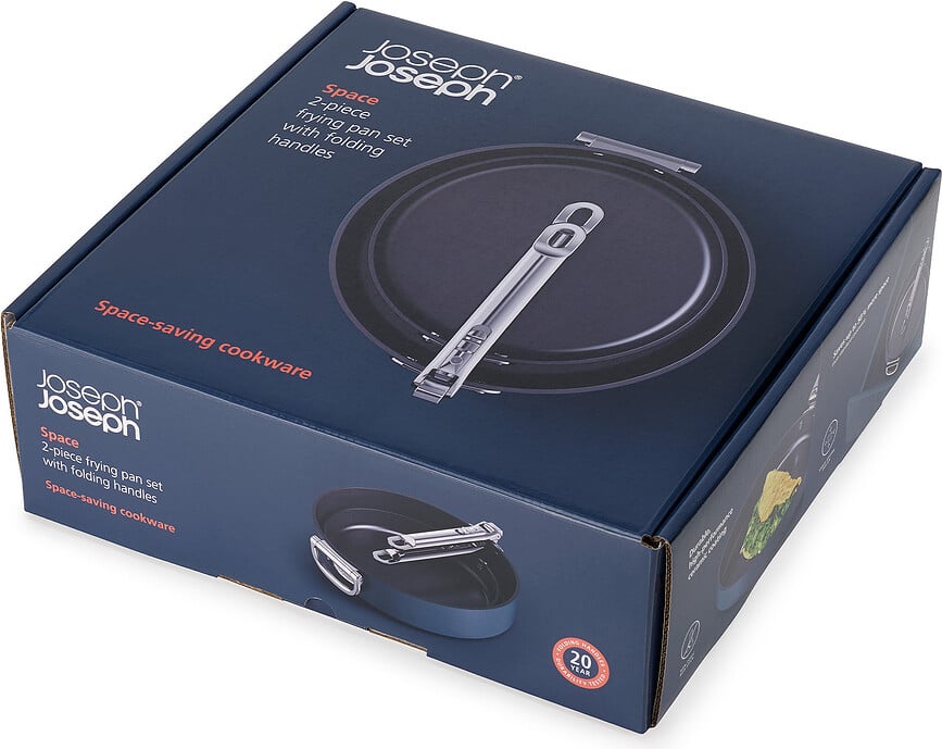 Space Set Tava sa zaštitnim podlogama 24 cm 28 cm plave Set od 3 dijela