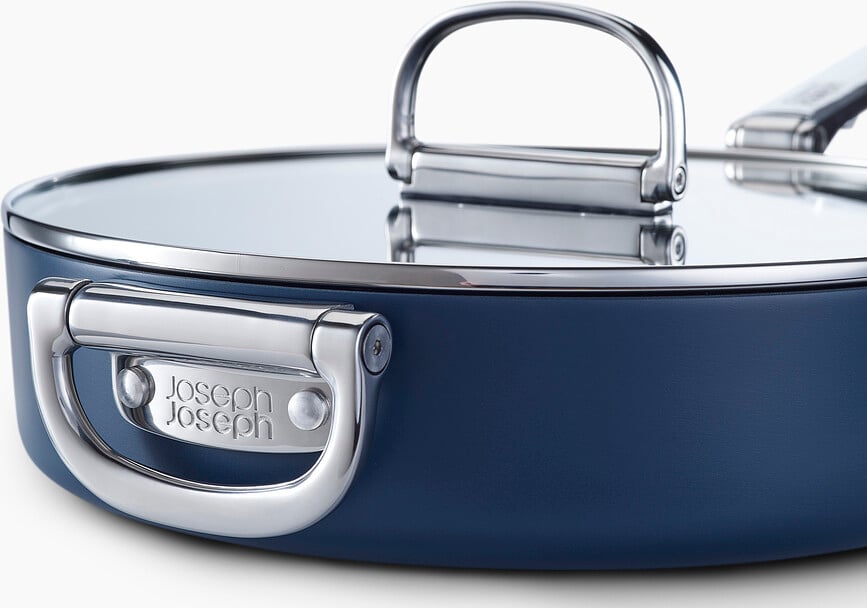 Space Tava sa sklopivim ručkama s poklopcem 28 cm plava