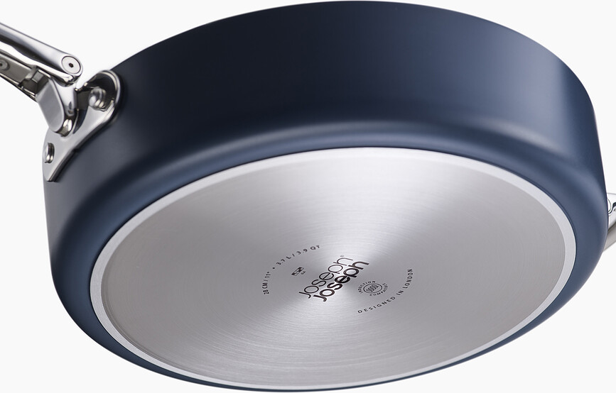 Space Τηγάνι με αναδιπλούμενες λαβές και καπάκι, 28 εκ., μπλε
