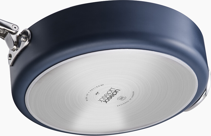 Space Τηγάνια, 24 cm + 28 cm, μπλε, με προστατευτικά διαχωριστικά, 3 τμχ