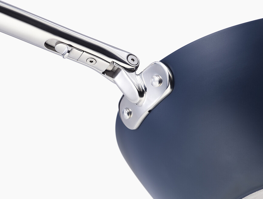 Space Wok, 32 cm, moder, z zložljivimi ročaji