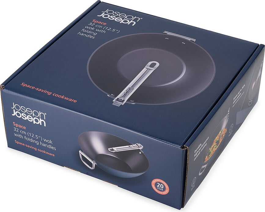 Space Wok sa sklopivim ručkama 32 cm plavi