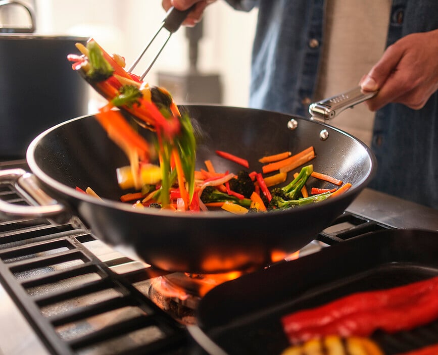 Space Wok sa sklopivim ručkama 32 cm plavi