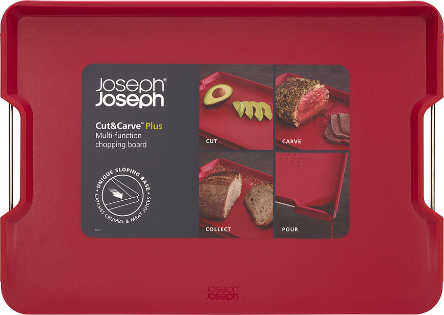 Tabla de Cortar Cut&Carve Plus, talla L, negra, con asas