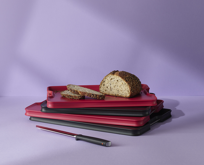 Tabla de Cortar Cut&Carve Plus, con mangos, XL, negra