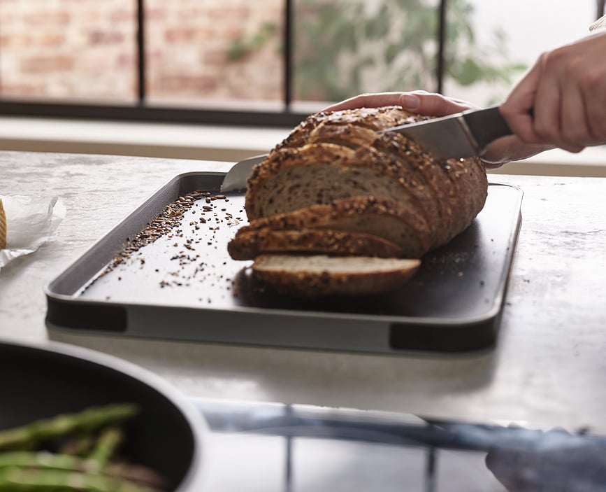 Tabla de cortar Duo, 34,7 x 15 cm, negra