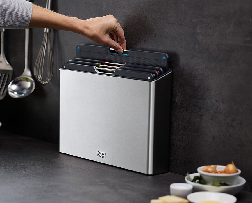 Tablas de Cortar Folio Steel, negras, 4 unidades