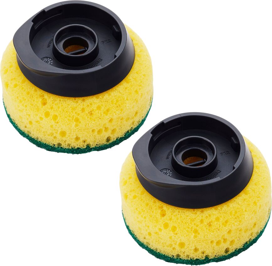 Têtes de brosse à vaisselle SinkTech jaunes, lot de 2