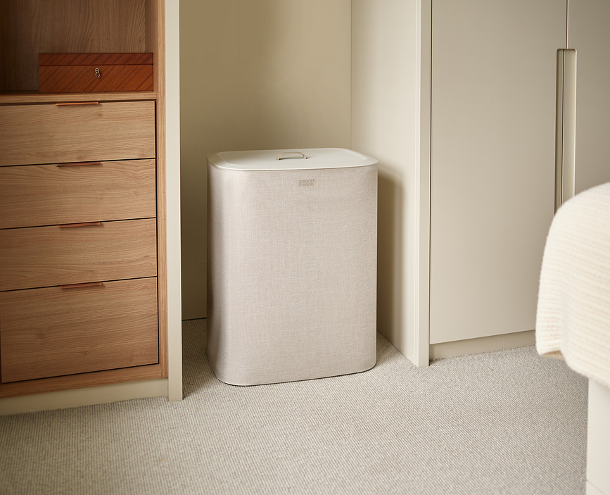 Tota Καλάθι απλύτων δίχωρο, 90 L, εκρού