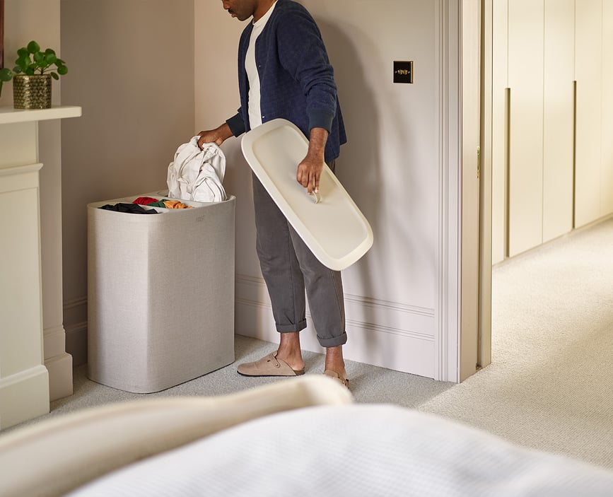 Tota Košara za rublje trodijelna 90 l ekru