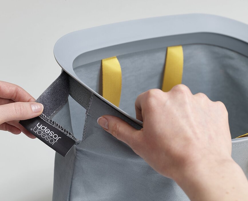 Tota Panier à Linge à double compartiment, 90 L, écru