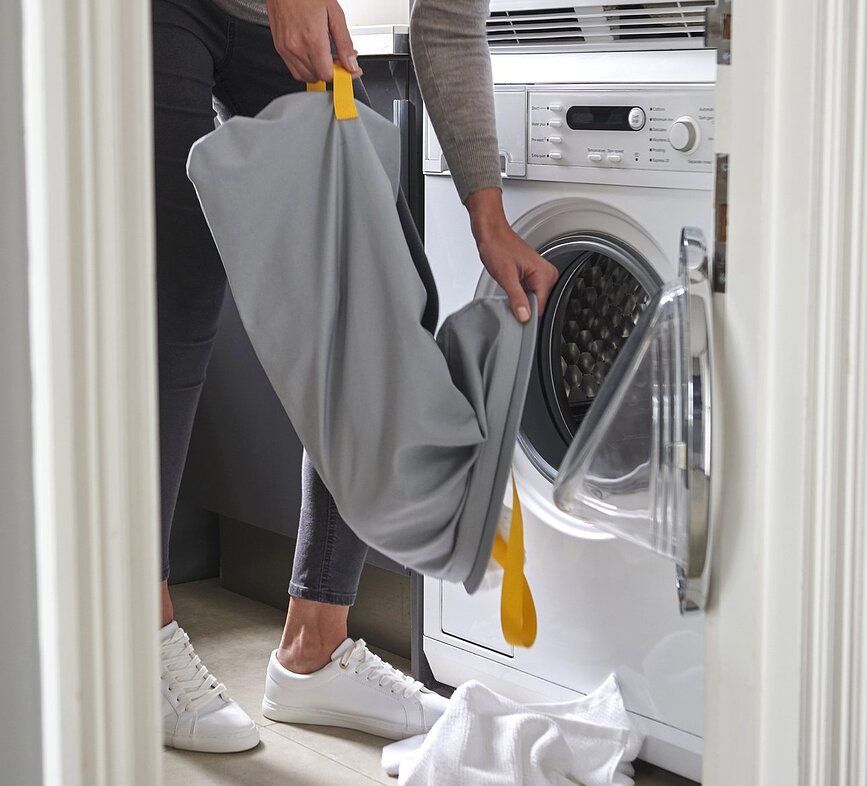 Tota Panier à Linge double compartiment, 60 L, écru