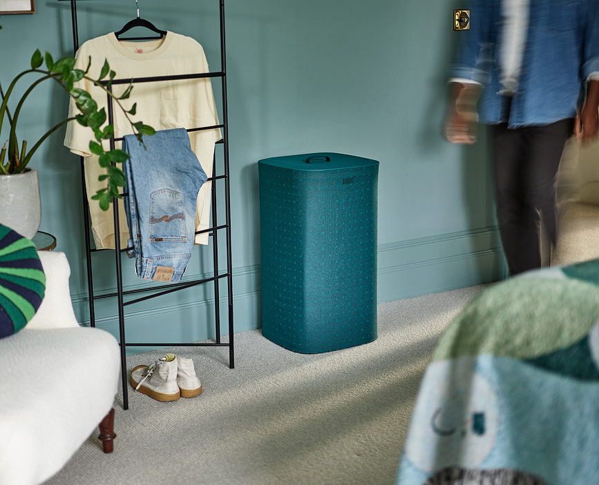 Tota Panier à Linge double compartiment, 60 L, écru