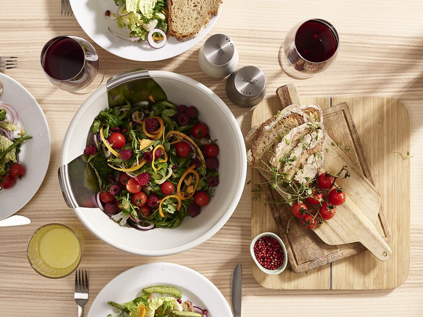 Uno Saladier avec cuillères à salade, Set 3 pièces