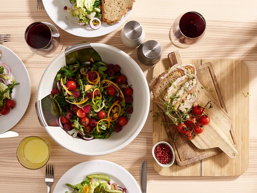 Uno Skleda s priborom za solato, 3-delni set