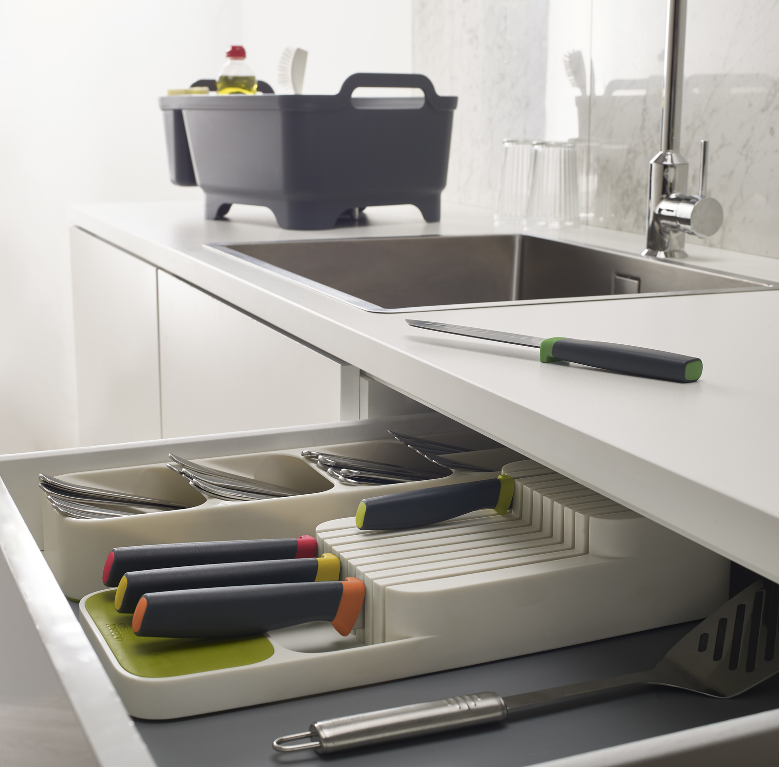 Wash&Drain Store Wash tub with drain Joseph Joseph 85138 FA