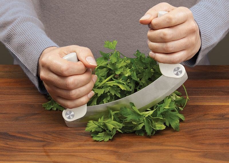 Mezzaluna Couteau à herbes, vert