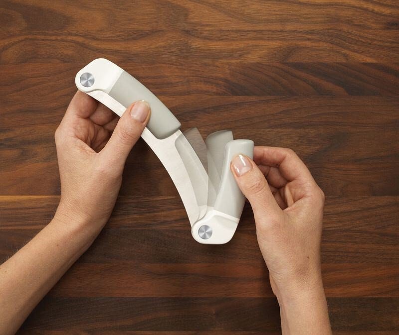 Mezzaluna Nož za zelišča, zelen