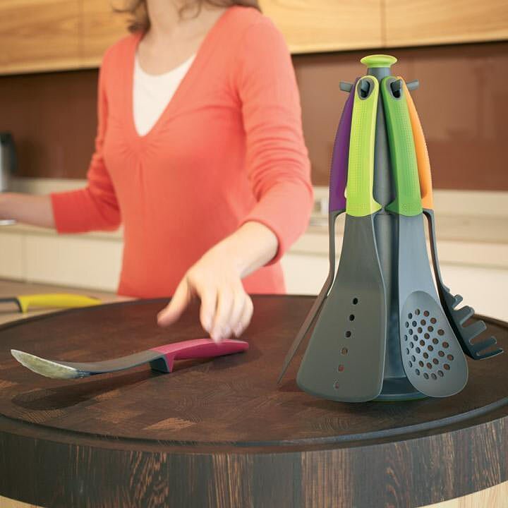 Set de Utensilios de Cocina con soporte Elevate, color ópalo