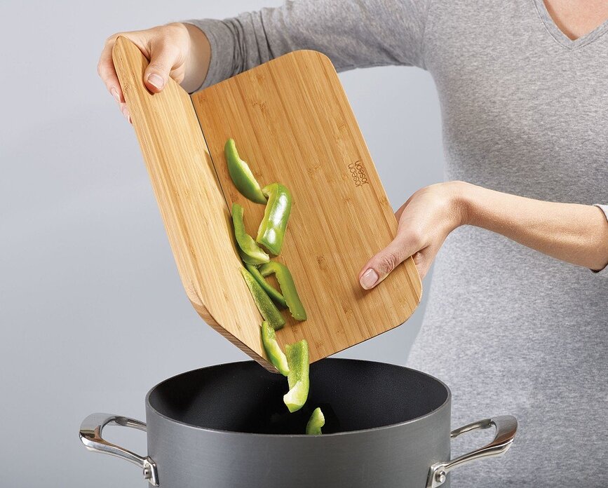 Tabla de Cortar de bambú Chop 2 Pot, grande