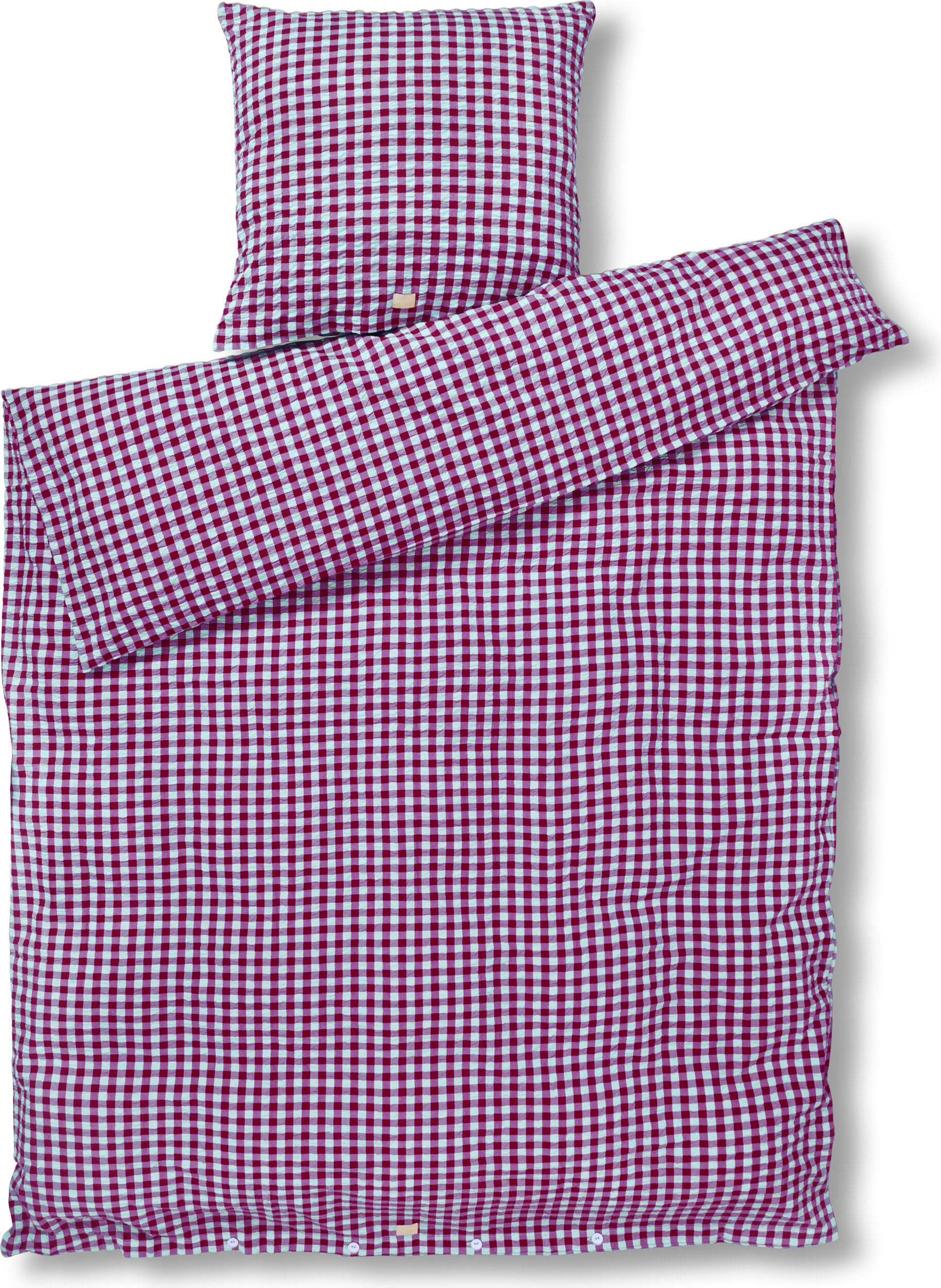 Bæk&Bølge Bettwäsche 150 x 210 cm, violett-mint, mit Kissenbezug 50 x 60 cm