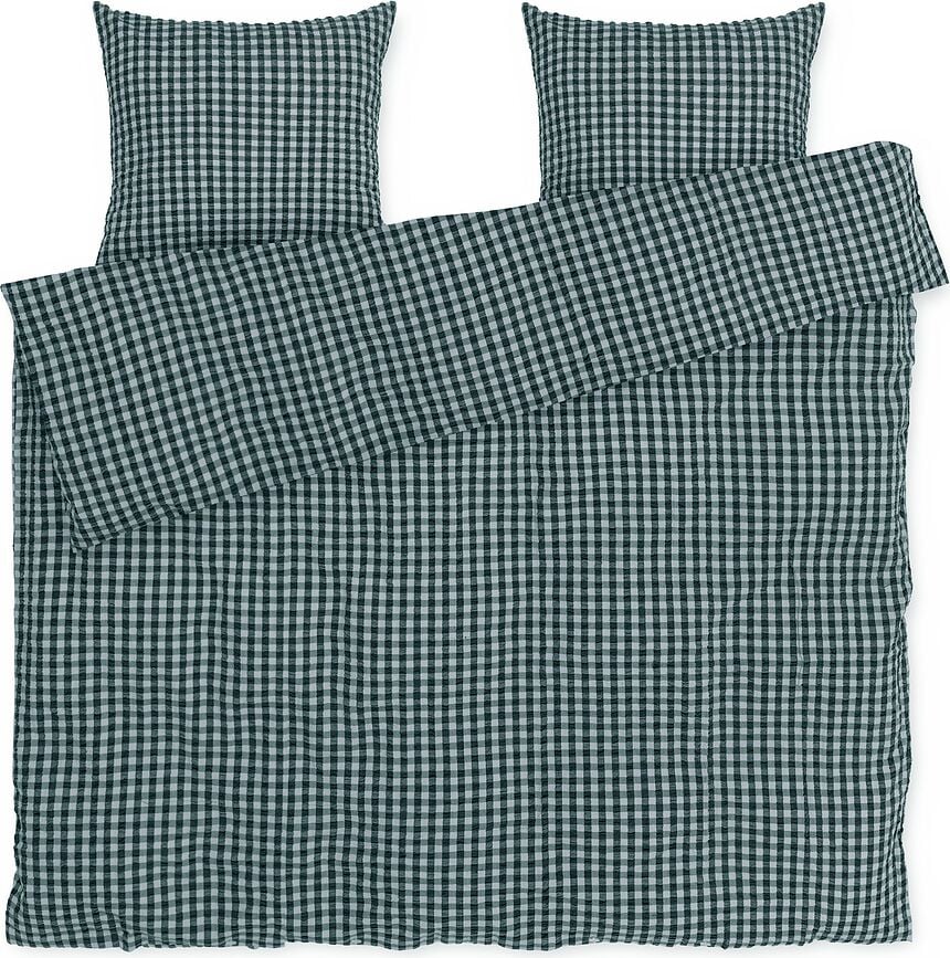 Bæk & Bølge Bettwäsche 200 x 220 cm grün-blau mit 2 Kopfkissenbezügen 60 x 63 cm