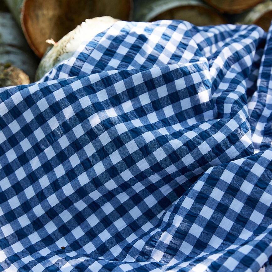 Bæk & Bølge Parure de lit 140 x 200 cm, bleue foncée, avec taie d'oreiller 60 x 63 cm