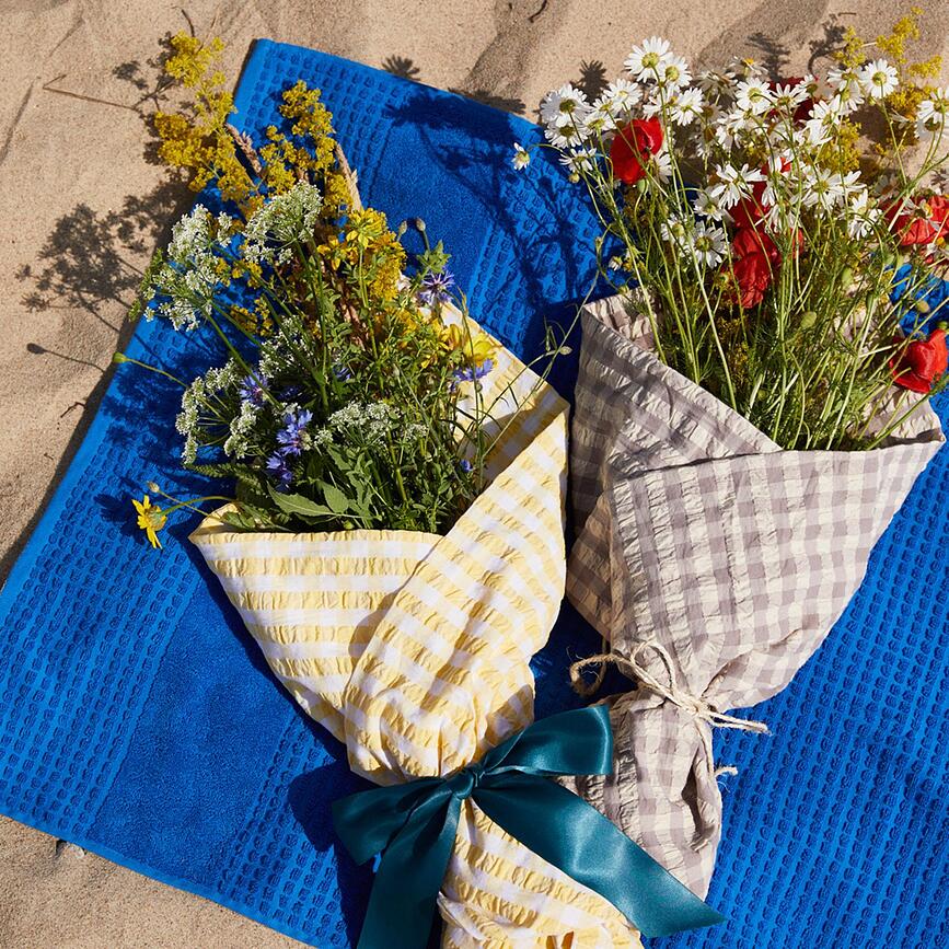 Bæk & Bølge Parure de lit 140 x 200 cm, grise, Taie d'oreiller 60 x 63 cm