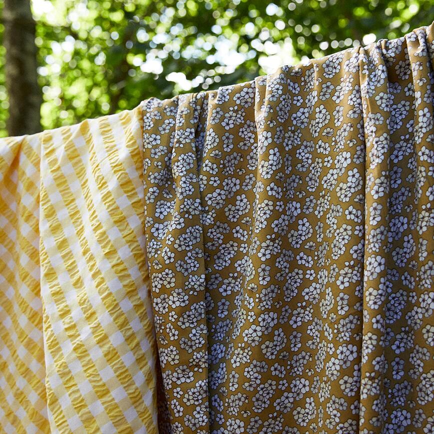 Bæk & Bølge Parure de Lit 200 x 220 cm, jaune, avec 2 taies d'oreiller 60 x 63 cm