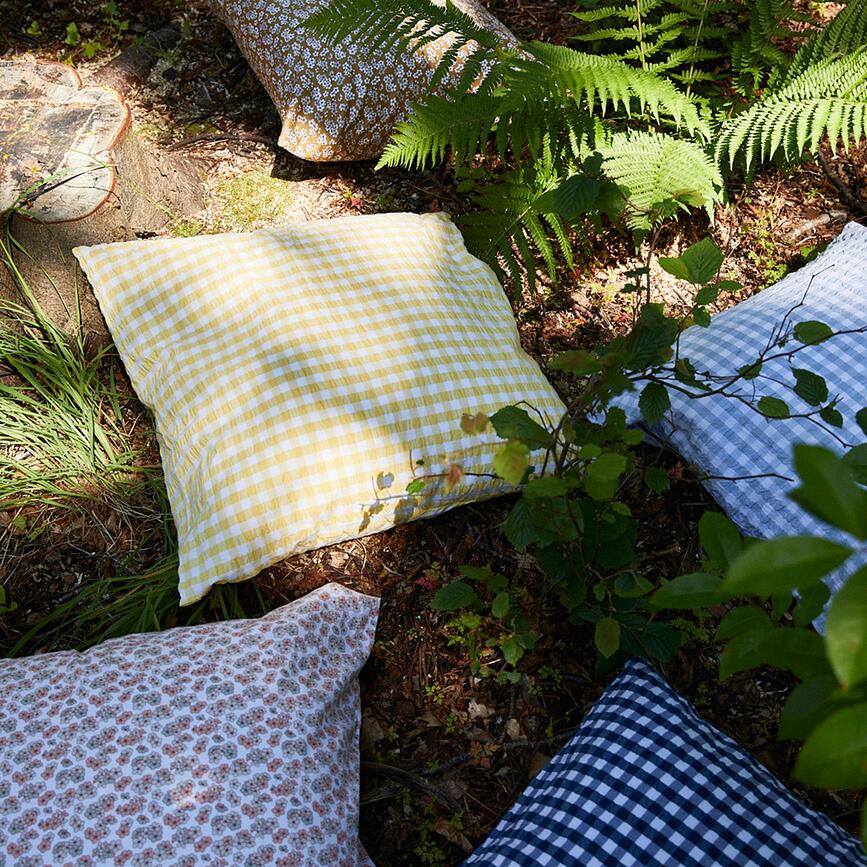 Bæk & Bølge Parure de Lit 200 x 220 cm, jaune, avec 2 taies d'oreiller 60 x 63 cm