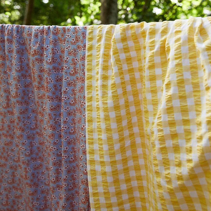 Bæk & Bølge Parure de Lit 200 x 220 cm, jaune, avec 2 taies d'oreiller 60 x 63 cm