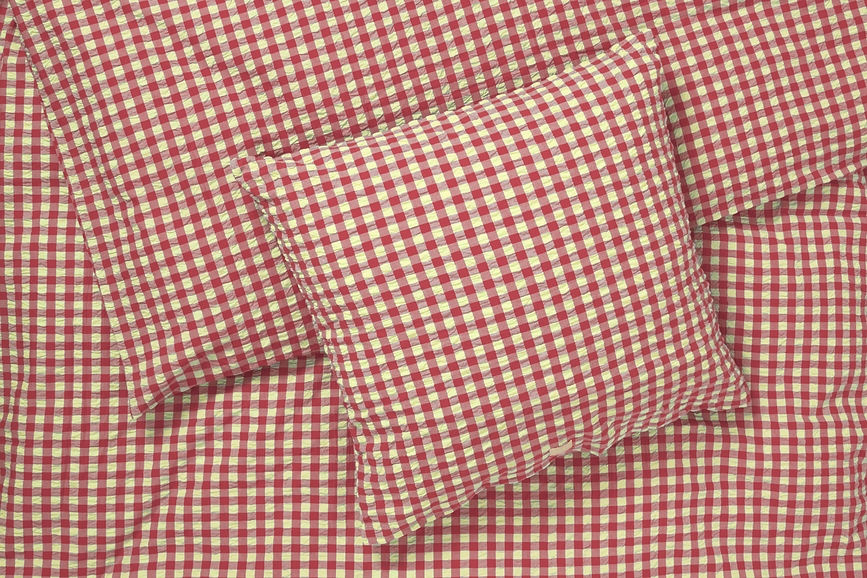 Bæk & Bølge Navlaka za Poplun 140 x 200 cm crveno-žuta s jastučnicom 60 x 63 cm