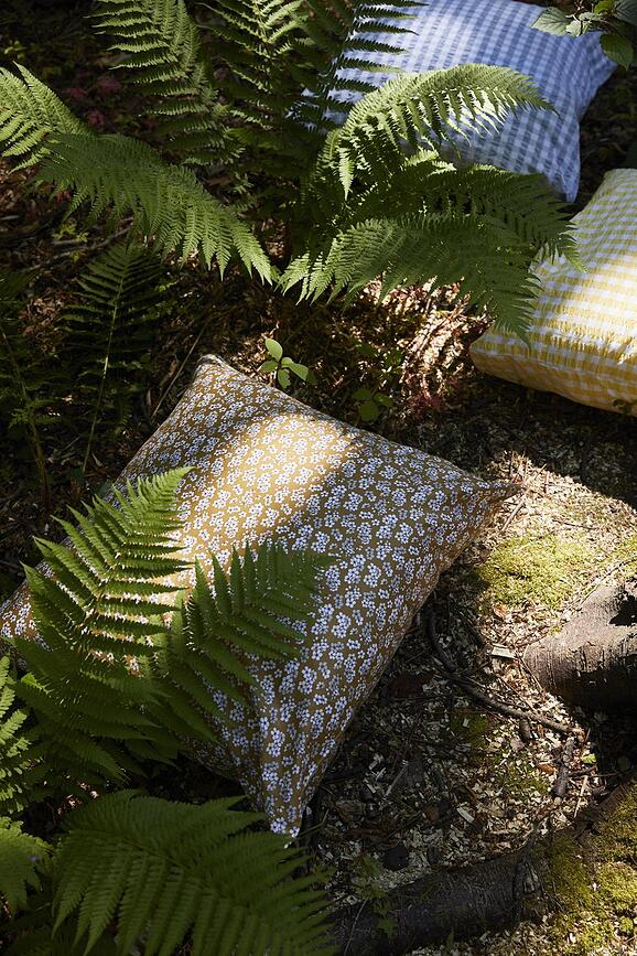 Bæk & Bølge Posteljnina, 140 x 200 cm, svetlo modra, z blazino 60 x 63 cm