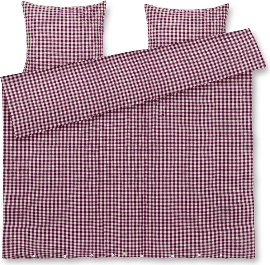 Bæk & Bølge Σετ Παπλωματοθήκης, δαμασκηνί-ροζ, 220 x 220 cm, με 2 μαξιλαροθήκες 50 x 60 cm