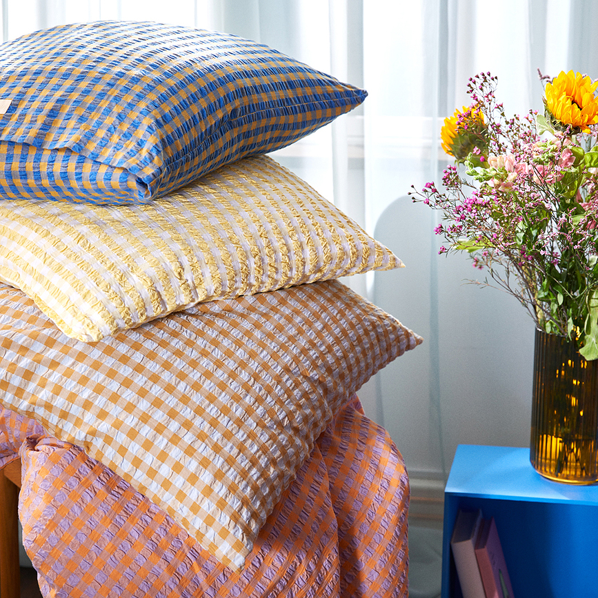 Bæk & Bølge Σετ Παπλωματοθήκης, κίτρινο, 140 x 200 cm, με μαξιλαροθήκη 60 x 63 cm