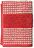 Check Handtuch 50 x 100 cm rot-sandfarbig