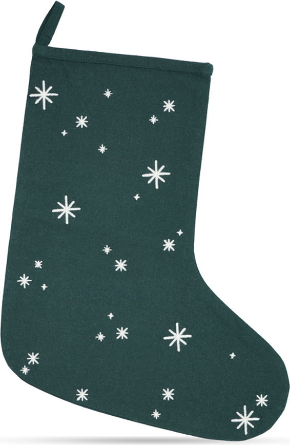 Christmas Fable Chaussette de Noël, vert foncé