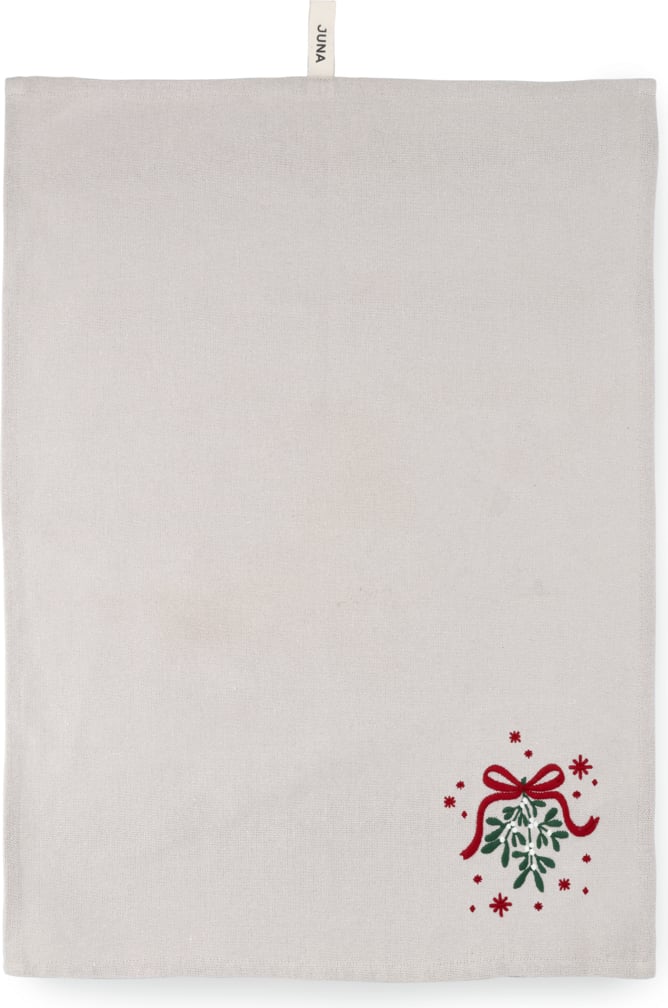 Christmas Fable Geschirrtuch Mistel, 50 x 70 cm, sandfarben