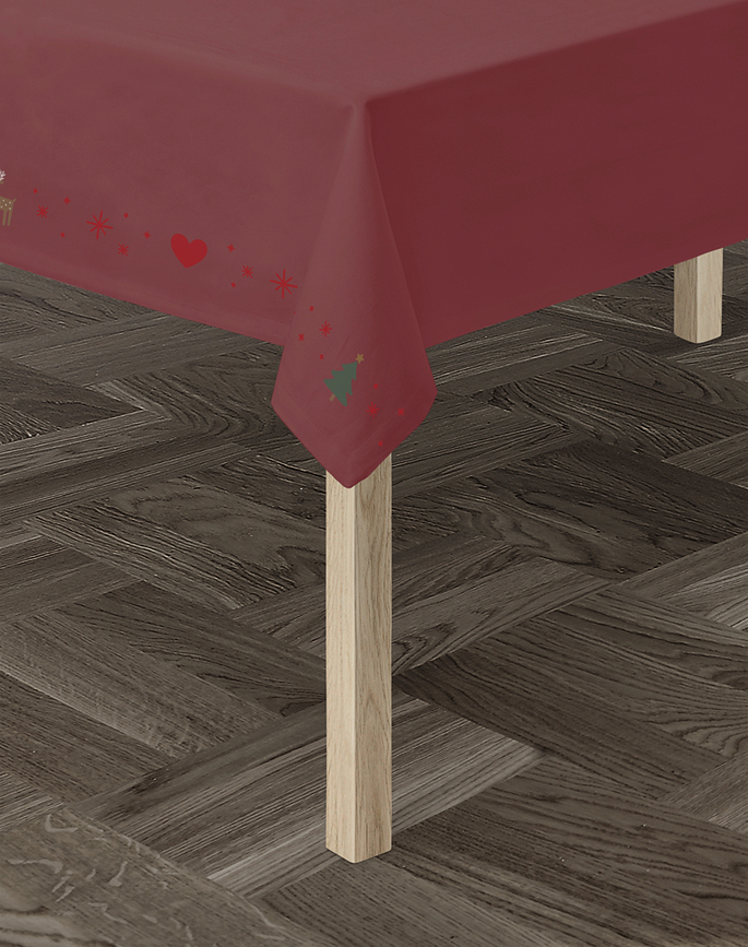 Christmas Fable Nappe, 150 x 320 cm, rouge