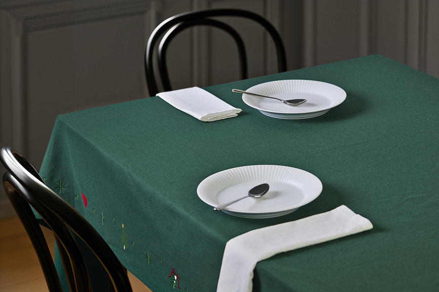 Christmas Fable Nappe 150 x 320 cm, vert foncé