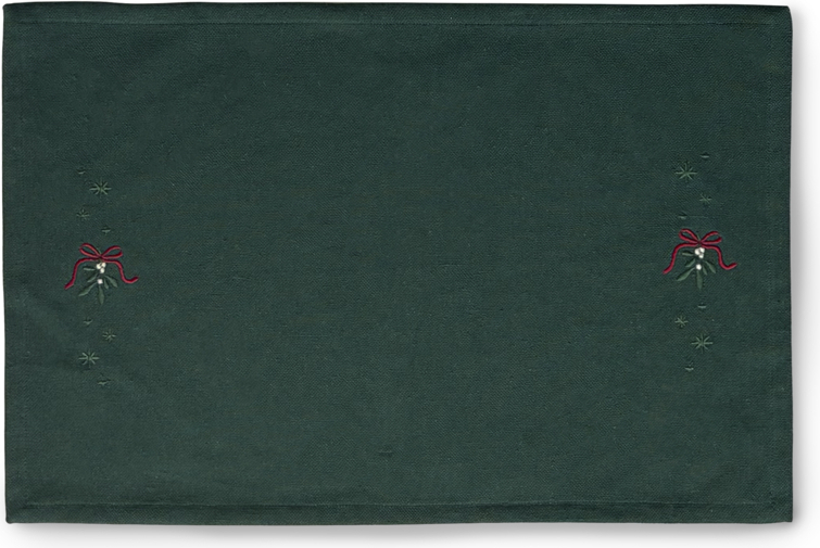 Christmas Fable Platzset Mistelzweig, 43 x 30 cm, dunkelgrün