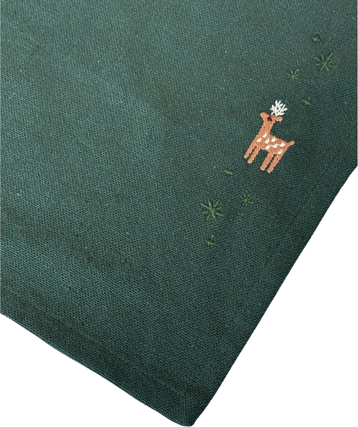 Christmas Fable Pogrinjek z motivom omele, 43 x 30 cm, temno zelen