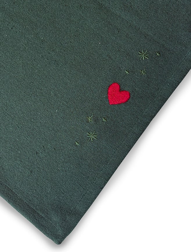 Christmas Fable Podmetač uzorak imele 43 x 30 cm tamnozeleni