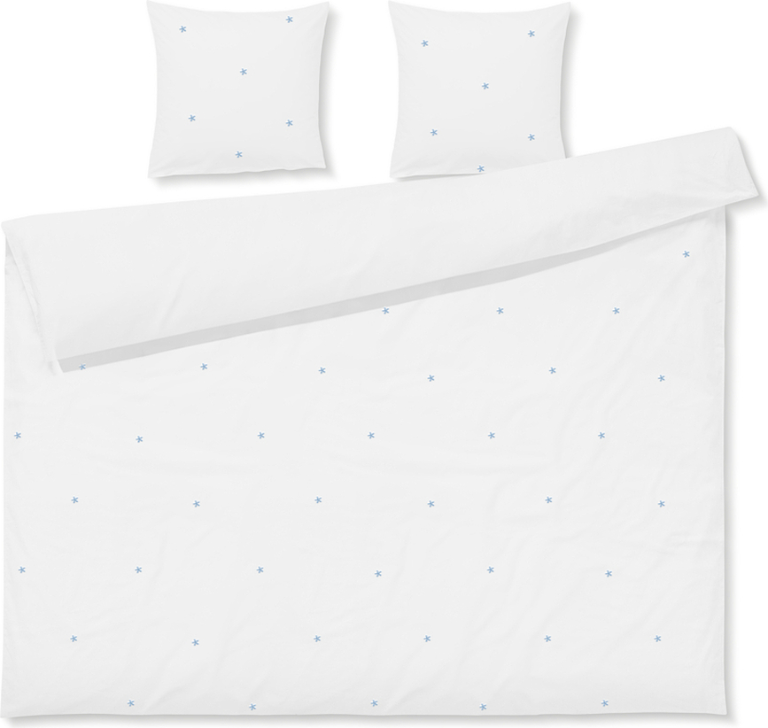 Daisy Parure de Lit 200 x 220 cm, blanche, avec 2 taies d'oreiller 60 x 63 cm