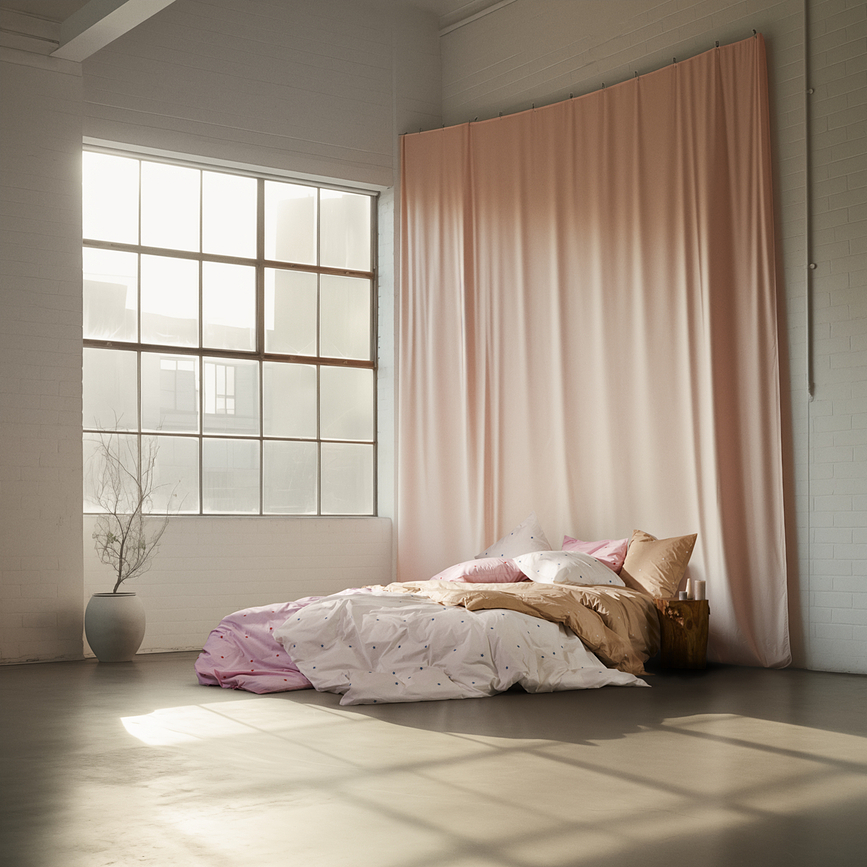 Daisy Σετ Παπλωματοθήκης 140 x 220 cm, λευκό, με μαξιλαροθήκη 60 x 63 cm