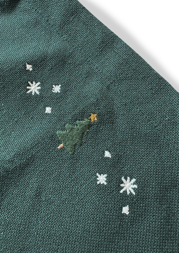 Delantal Christmas Fable, verde oscuro