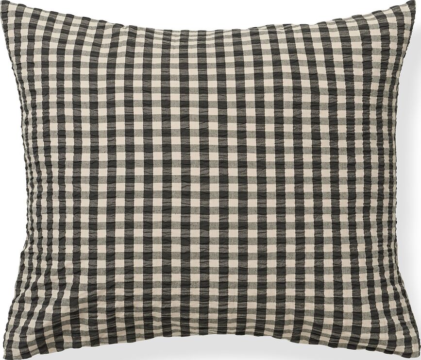 Funda de Almohada Bæk & Bølge, 60 x 63 cm, negro-arena