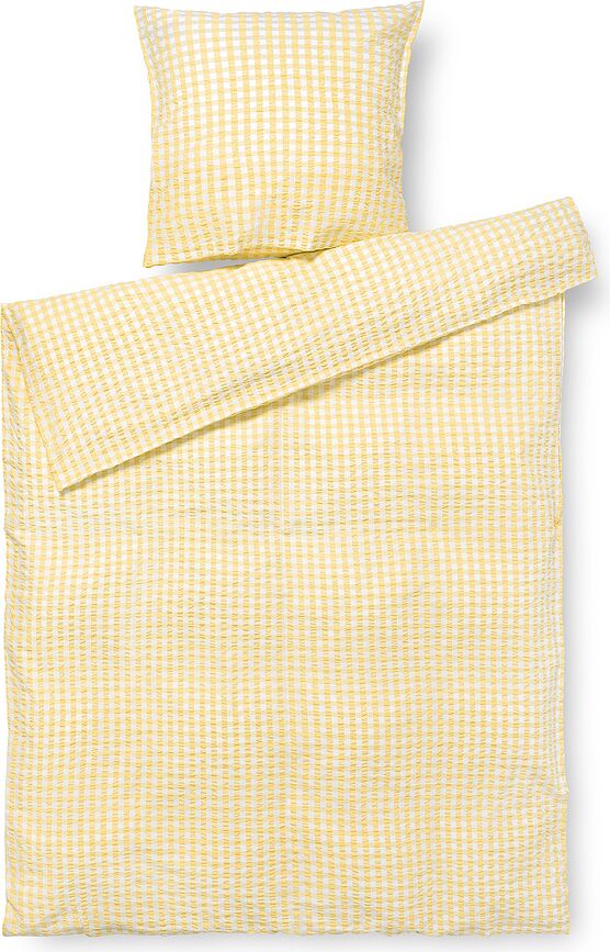Funda Nórdica Bæk & Bølge, 140 x 220 cm, amarilla, con funda de almohada 60 x 63 cm