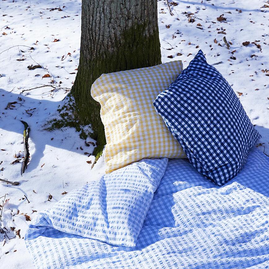 Funda Nórdica Bæk & Bølge, 140 x 200 cm, azul claro, con funda de almohada 60 x 63 cm