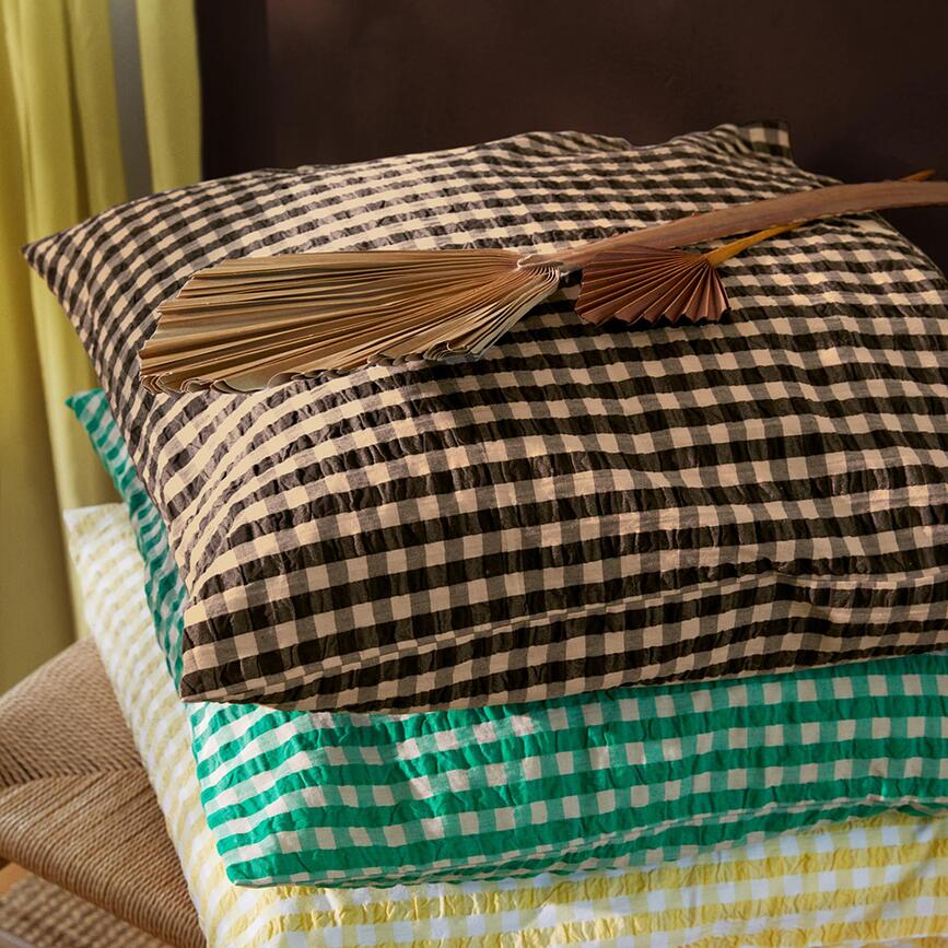 Funda Nórdica Bæk & Bølge, 140 x 200 cm, verde, con funda de almohada 60 x 63 cm